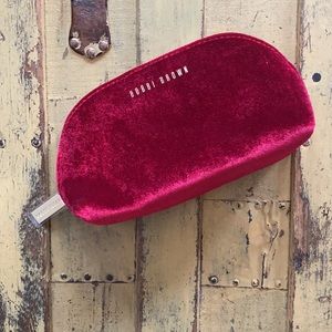 NWOT BOBBI BROWN RED VELVET GOLD HW MAKEUP BAG OS